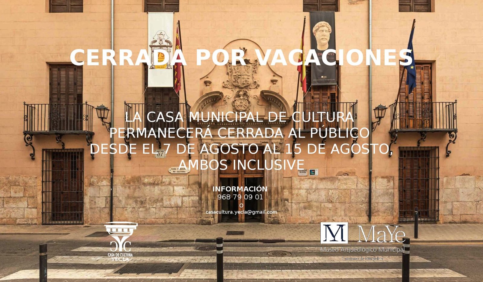 Cerrada por vacaciones